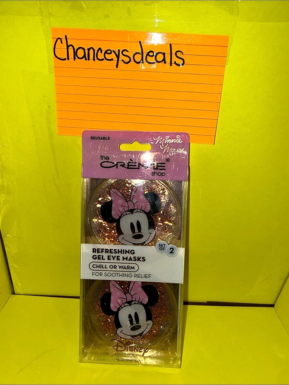 The Crème Shop Minnie Mouse Refreshing Gel Eye Masks Reusable Gel Eye Masks Set